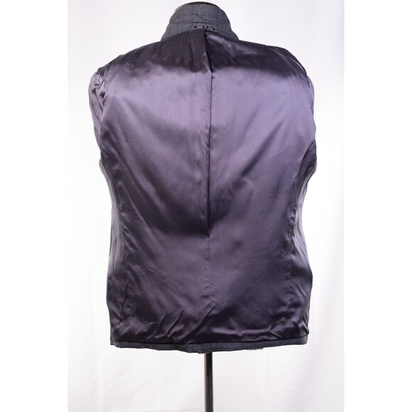 VTG Joseph Abboud Blazer Mens Sport Jacket 40S USA Wool Plaid Light Brown Grey - Picture 10 of 14